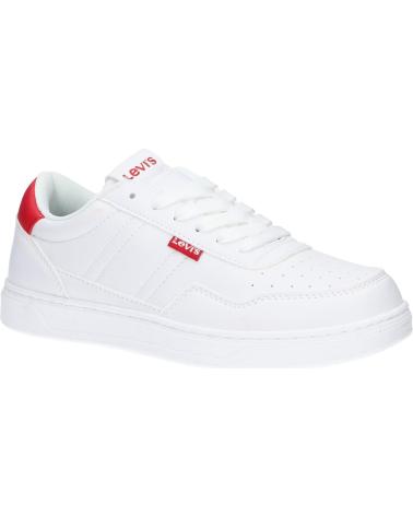 Sneaker für Damen und Mädchen und Junge LEVIS VNOA0002S NOAH 0079 WHITE RED