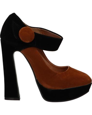 Zapatos de tacón de Mujer URBAN 8538-6A BROWN-BLACK