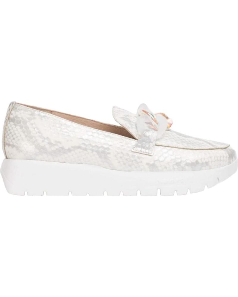 Scarpe per Donna WONDERS MOCASIN PIEL SERPIENTE SILVER OFF