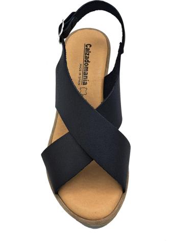 Sandalias de Mujer CALZADOMANIA SANDALIA DE PIEL NEGRO