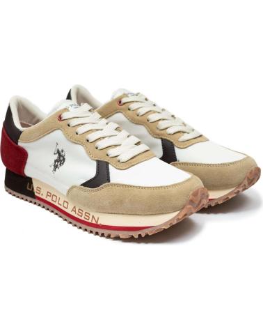 ZAPATILLAS U.S. POLO ASSN. CLEEF001A ROJAS Y BEIGE PARA HOMBRE BEIG