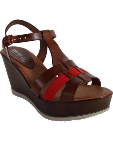Zapatos de cuña per Donna CUMBIA 30124 R1 ROJO-MARRON
