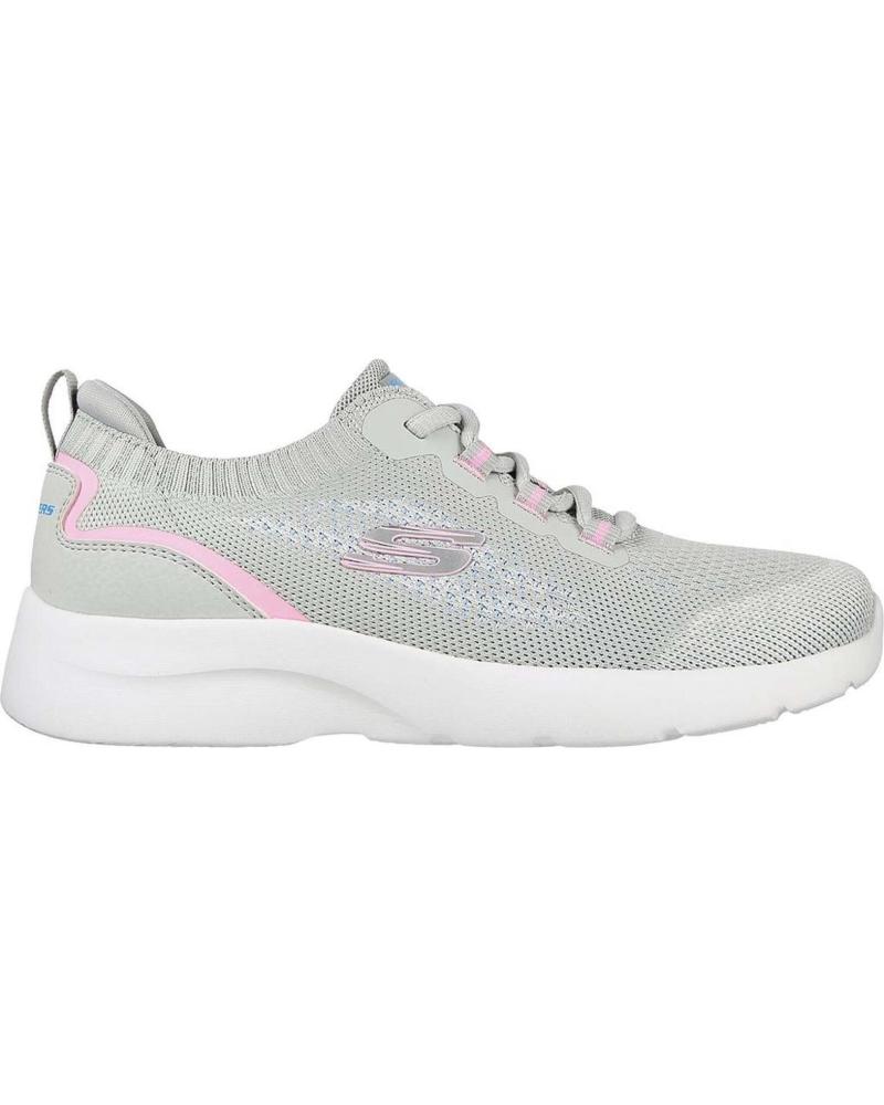 Sportivo per Donna e Bambina SKECHERS ZAPATILLAS LIGHT GRAY PINK 149546-LGPK GRIS