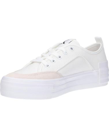 Scarpe sport per Donna CALVIN KLEIN YW0YW00903 VULC FLATFORM BOLD 0LA WHITE-ANCIENT WHITE