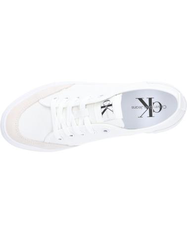 Scarpe sport per Donna CALVIN KLEIN YW0YW00903 VULC FLATFORM BOLD 0LA WHITE-ANCIENT WHITE
