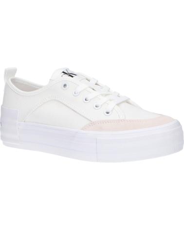 Scarpe sport per Donna CALVIN KLEIN YW0YW00903 VULC FLATFORM BOLD 0LA WHITE-ANCIENT WHITE