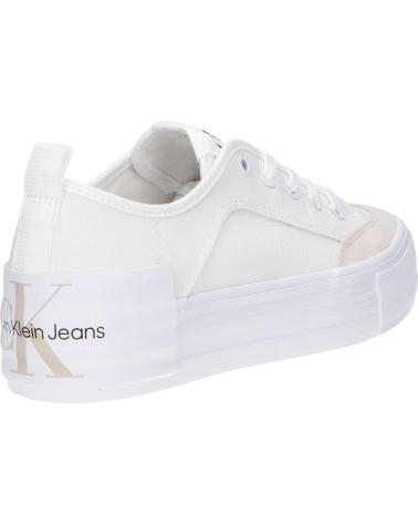 Scarpe sport per Donna CALVIN KLEIN YW0YW00903 VULC FLATFORM BOLD 0LA WHITE-ANCIENT WHITE