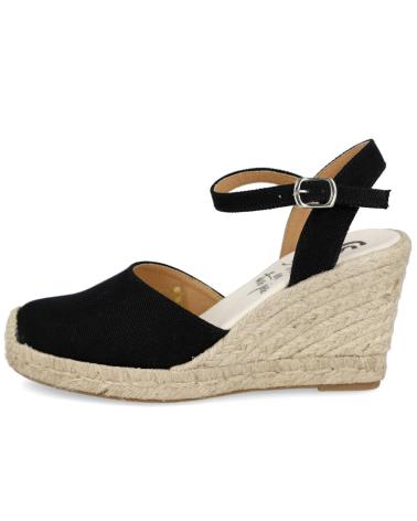 Woman Zapatos de cuña bubble bobble 740 ALPARGATAS YUTE MUJER NEGRO