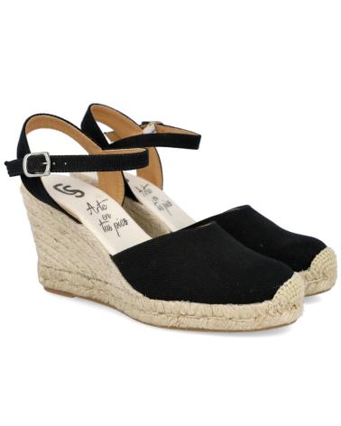 Woman Zapatos de cuña bubble bobble 740 ALPARGATAS YUTE MUJER NEGRO