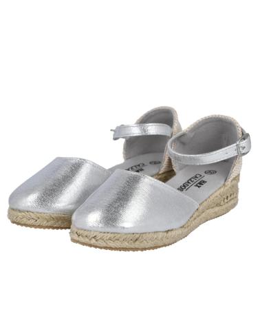 girl Sandals BUBBLE BOBBLE 442-11 ALPARGATA VALENCIANA NINA PLATA