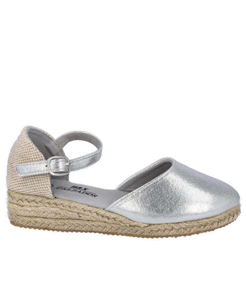 girl Sandals BUBBLE BOBBLE 442-11 ALPARGATA VALENCIANA NINA PLATA
