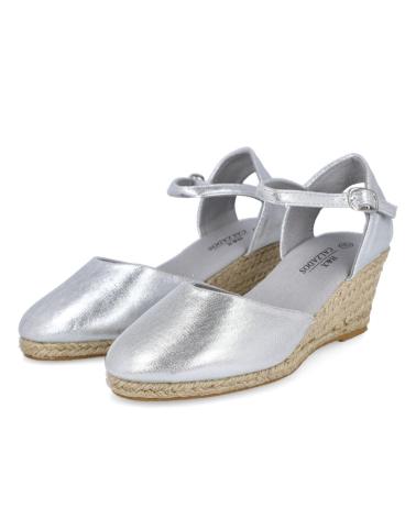Sandali per Donna BUBBLE BOBBLE 088-7 ALPARGATAS ESPARTO MUJER PLATA