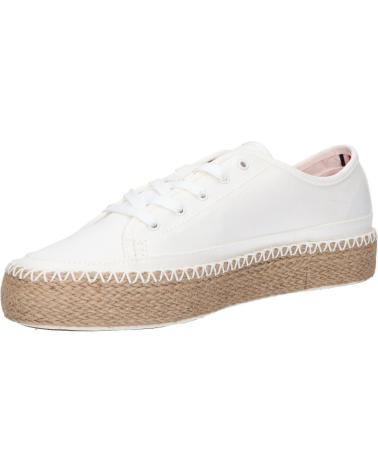 Esportes  de Mulher TOMMY HILFIGER FW0FW07241 ROPE VULC SNEAKER CORPORATE YBL ECRU