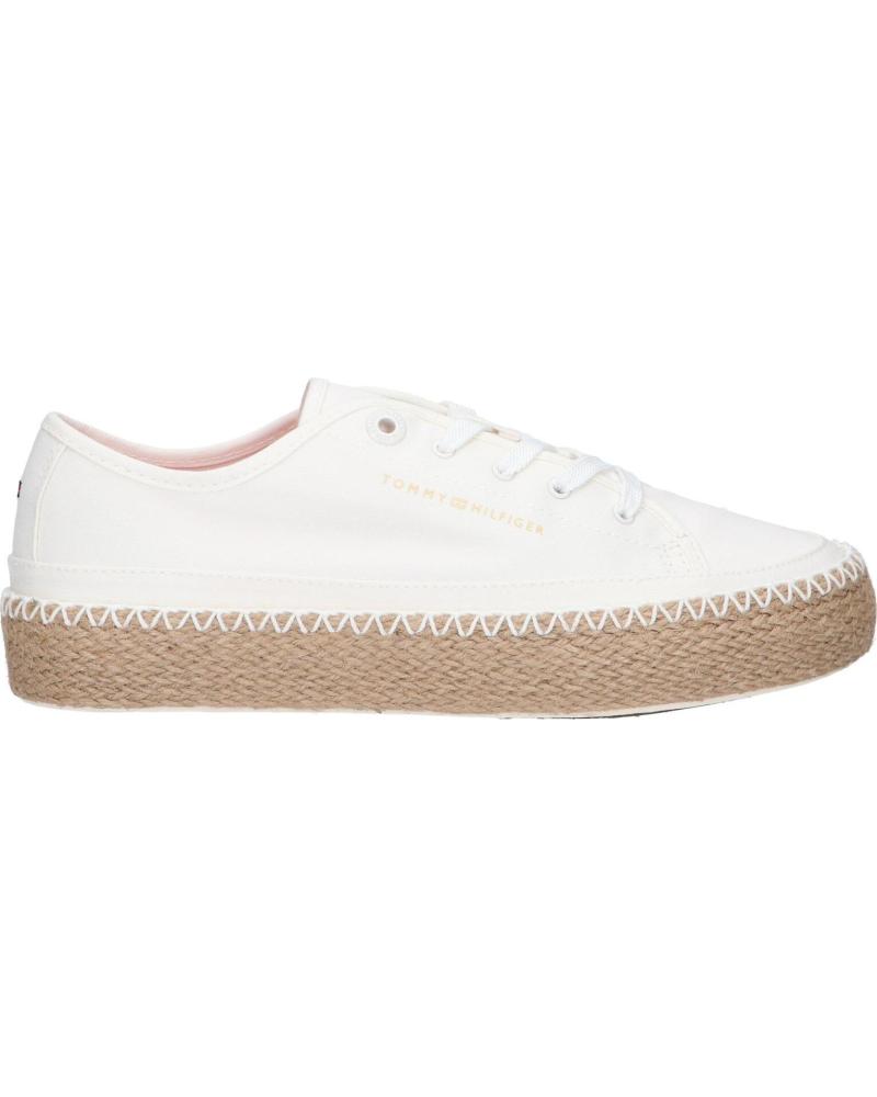 Esportes  de Mulher TOMMY HILFIGER FW0FW07241 ROPE VULC SNEAKER CORPORATE YBL ECRU