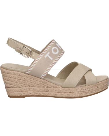 Woman Sandals TOMMY HILFIGER FW0FW07091 SEASONAL WEBBING MID WEDGE RBT SANDALWOOD