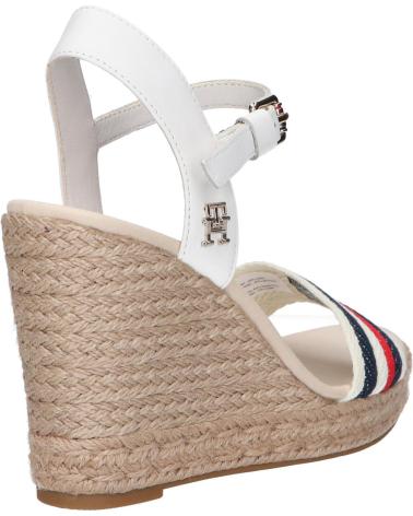 Sandalias de Mujer TOMMY HILFIGER FW0FW07086 CORPORATE WEDGE YBL ECRU
