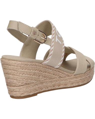 Sandales pour Femme TOMMY HILFIGER FW0FW07091 SEASONAL WEBBING MID WEDGE RBT SANDALWOOD