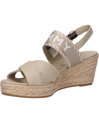 Sandales pour Femme TOMMY HILFIGER FW0FW07091 SEASONAL WEBBING MID WEDGE RBT SANDALWOOD