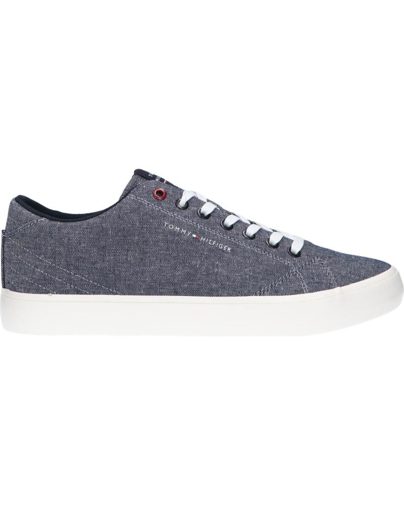 Sapatilhas de Homem TOMMY HILFIGER FM0FM04738 TH HI VULC CORE LOW CHAMBRAY DW5 DESERT SKY