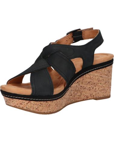 Sandalias de Mujer CLARKS 26171444 ELLERI RAE BLACK NUBUCK
