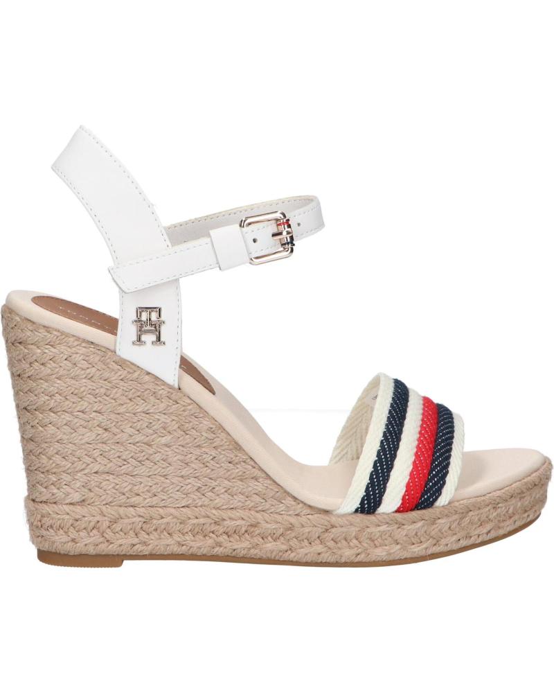 Sandalias de Mujer TOMMY HILFIGER FW0FW07086 CORPORATE WEDGE YBL ECRU
