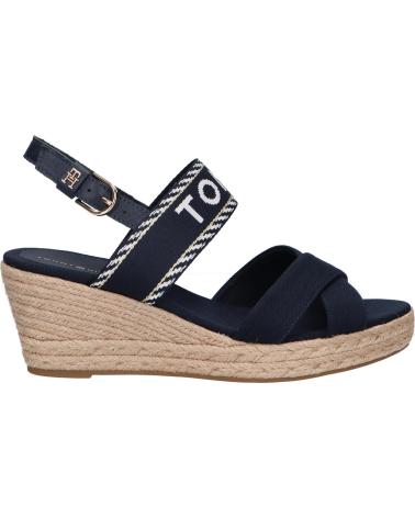 Sandalias de Mujer TOMMY HILFIGER FW0FW07091 SEASONAL WEBBING MID WEDGE DW6 SPACE BLUE