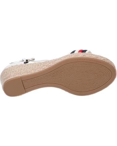 Sandalias de Mujer TOMMY HILFIGER FW0FW07078 MID WEDGE CORPORATE YBL ECRU