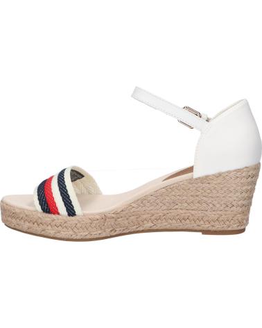 Sandalias de Mujer TOMMY HILFIGER FW0FW07078 MID WEDGE CORPORATE YBL ECRU