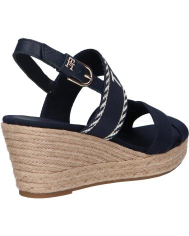 Sandalias de Mujer TOMMY HILFIGER FW0FW07091 SEASONAL WEBBING MID WEDGE DW6 SPACE BLUE