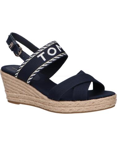 Sandalias de Mujer TOMMY HILFIGER FW0FW07091 SEASONAL WEBBING MID WEDGE DW6 SPACE BLUE