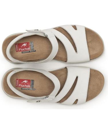 Sandali per Donna FLUCHOS SANDALIA YAGON BLANCA DE CAMEL