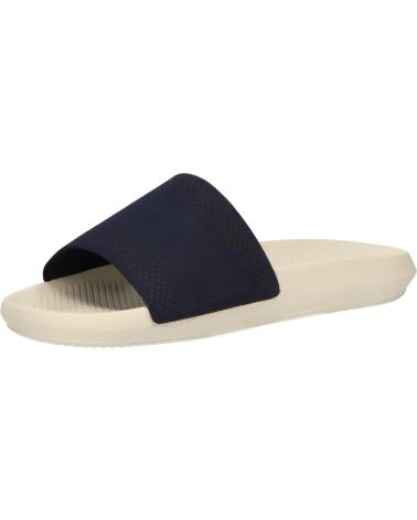 Chanclas de Hombre LACOSTE 37CMA0021 CROCO SLIDE J18 NVY-OFF WHI