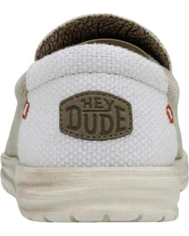 Zapatos de Hombre HEY DUDE INFORMALES HOMBRE MODELO MIKKA BRAIDED COLOR MARRON CLARO WH WHITE
