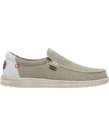 Zapatos de Hombre HEY DUDE INFORMALES HOMBRE MODELO MIKKA BRAIDED COLOR MARRON CLARO WH WHITE