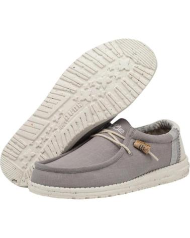 Nauticos de Hombre HEY DUDE WALLY LINEN NATURAL BEIG GRIS