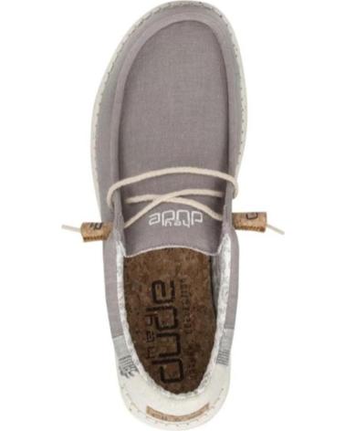 Nauticos de Hombre HEY DUDE WALLY LINEN NATURAL BEIG GRIS