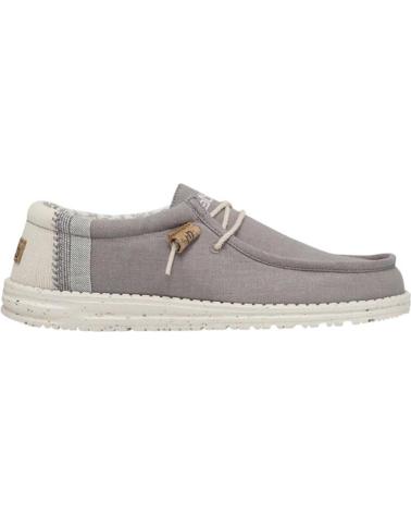 Nauticos de Hombre HEY DUDE WALLY LINEN NATURAL BEIG GRIS