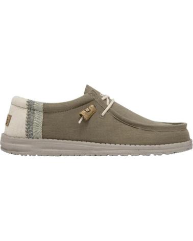 MOCASSINI HEY DUDE WALLY LINEN DA UOMO - COLORE KAKI NATURALE KAKI