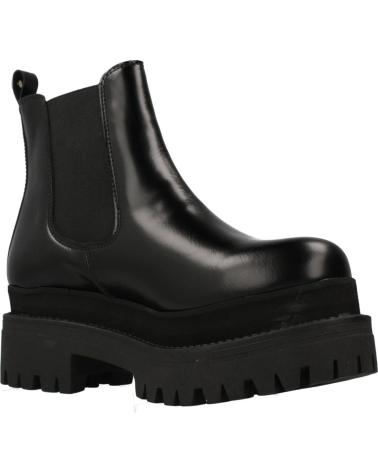 Woman Mid boots YELLOW TRACKED NEGRO