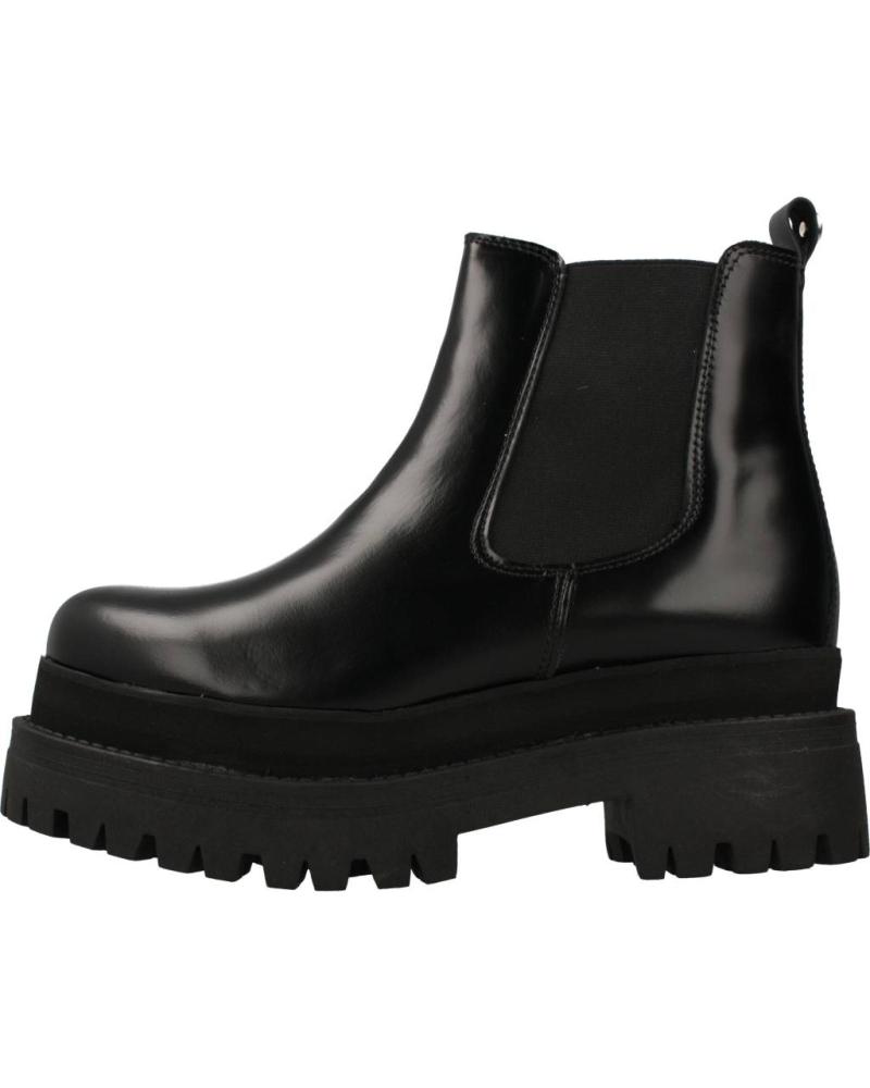 Woman Mid boots YELLOW TRACKED NEGRO