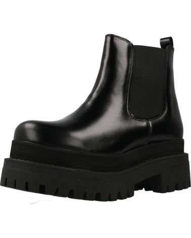 Woman Mid boots YELLOW TRACKED NEGRO