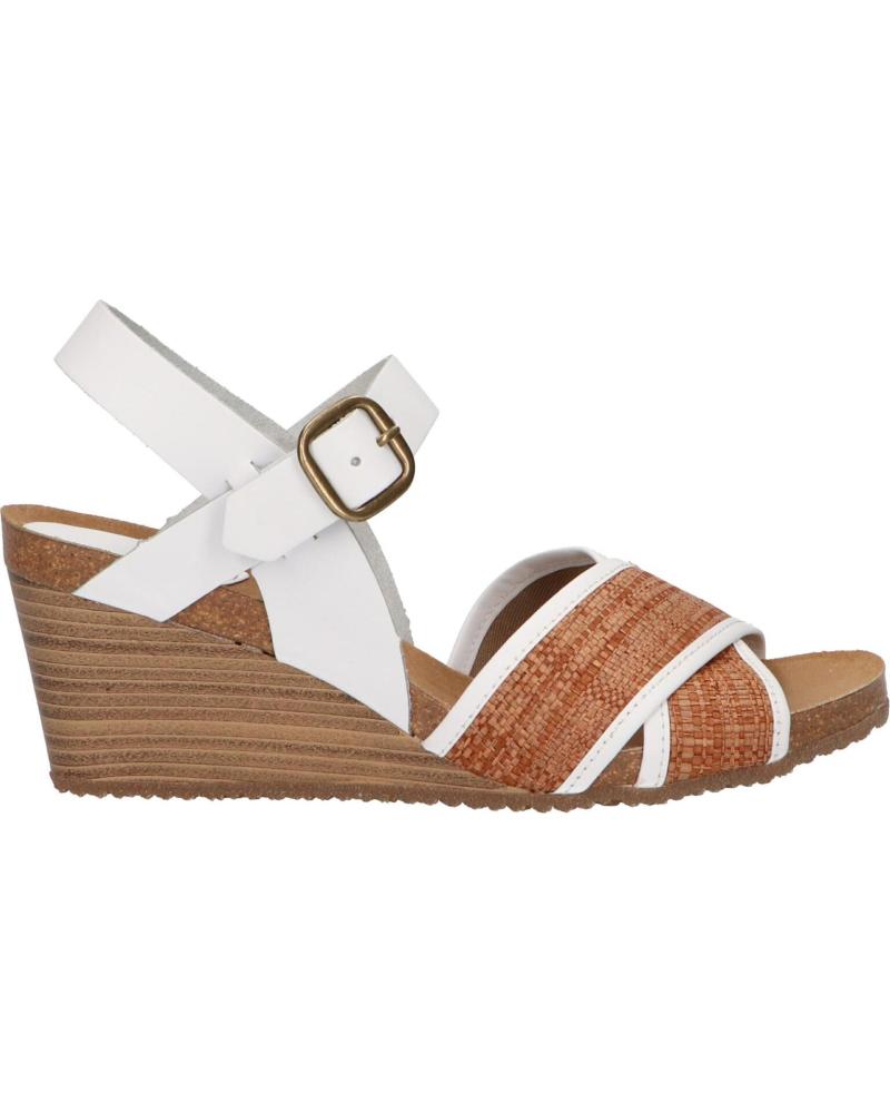 Sandalias de Mujer KICKERS 694191-50 SALAMBO 33 BLANC RAFIA