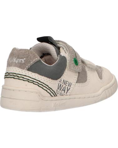 Sapatilhas de Menina e Menino KICKERS 694150-10 WAHOU 33 BLANC GRIS