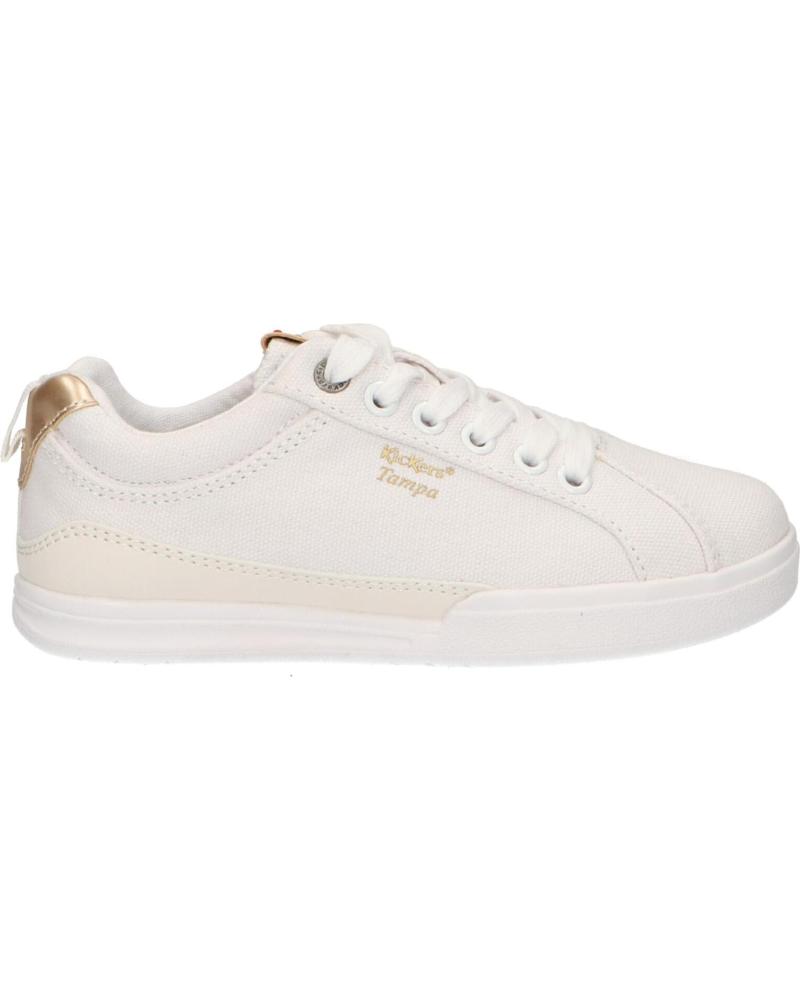 Sapatilhas de Menina e Menino KICKERS 686090-30 TAMPA CDT 34 BLANC OR CLAIR