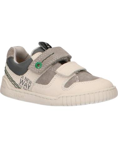 Sapatilhas de Menina e Menino KICKERS 694150-10 WAHOU 33 BLANC GRIS