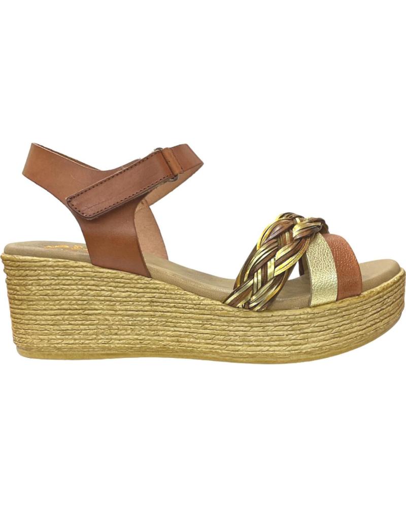 Sandalias de Mujer PORRONET SANDALIAS PIEL CUERO-ORO CUERO PLATINO