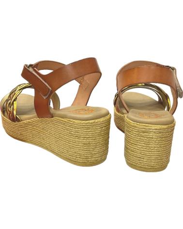 Sandalias de Mujer PORRONET SANDALIAS PIEL CUERO-ORO CUERO PLATINO