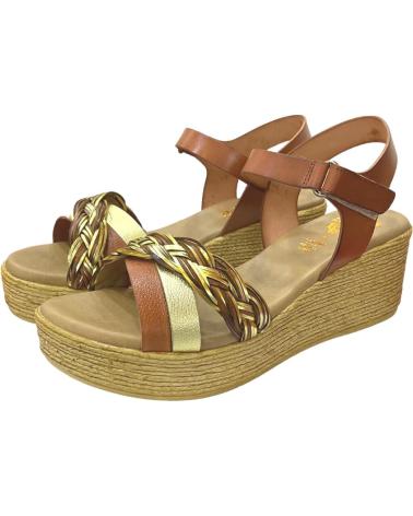Sandalias de Mujer PORRONET SANDALIAS PIEL CUERO-ORO CUERO PLATINO