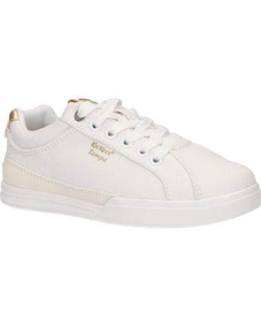 Sapatilhas de Menina e Menino KICKERS 686090-30 TAMPA CDT 34 BLANC OR CLAIR