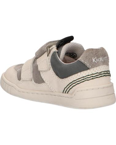 Sapatilhas de Menina e Menino KICKERS 694150-10 WAHOU 33 BLANC GRIS